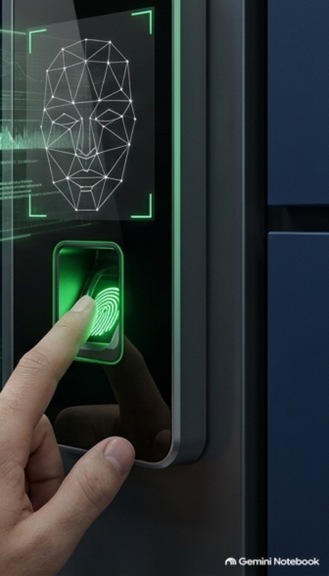 Control de acceso biométrico en área restringida